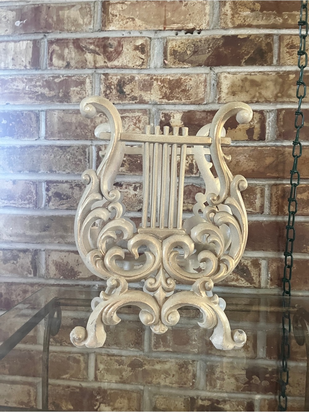 Ornate Lyre Cast-Iron Music Book Holder